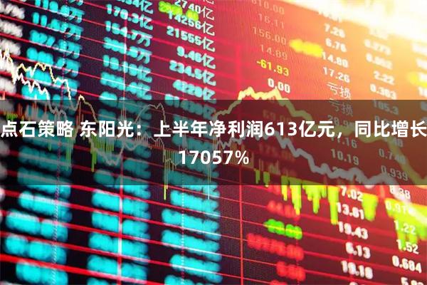 点石策略 东阳光：上半年净利润613亿元，同比增长17057%